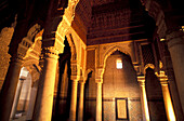 Interior view of Saadian Tombs, Marrakesh, Morocco