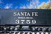 Historical railroad car, Route 66, Arizona, USA