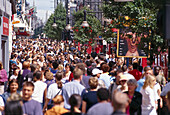 Crowds on Oxford Street, London, England, Great Britain