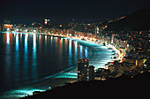 Copacabana at night, Rio de Janeiro Brazil