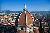 Dome of  the Duomo cathedral in the old town, Florence, Tuscany, Italy