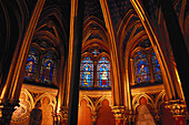 Stained-glass window, Sainte-Chappelle, Ile de la Cite, Paris, France