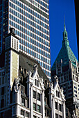 Gebäude im Sonnenlicht, Downtown, Manhattan, New York, USA, Amerika