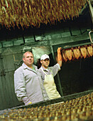 Owner and his son, Smokehouse Foeh, Kappel, Schleswig-Holstein, Germany