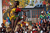 Zulu-Tanzgruppe, Markt, Kapstadt Suedafrika