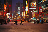 Times Square, Winter, Manhattan, NYC, USA