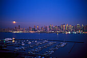 Weehawken Marina, Hudson River, Skyline, Midtown Manhattan NYC, USA