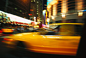 Taxi, Traffic, Manhattan NYC, USA