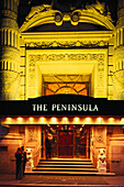 Entrance of Peninsula Hotel, New York, USA