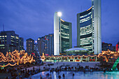 Skating rink, Nathan Philipps Square, City Hall Toronto, Canada