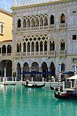 Gondola rides in front of The venetian , The Venetian Hotel and Casino, Las Vegas Boulevard, Nevada, USA