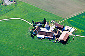 Farm houses in the west of Munich, Munich, Bavaria, Germany
