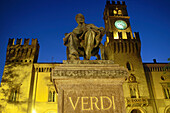 Teatro Verdi & Denkmal, Busseto, Emilia Romagna, Italien