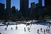 Eislaufen, Central Park, Manhattan, New York City USA
