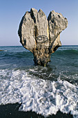 Felsenformation bei Palm Beach, Kopf, Preveli, Kreta, Griechenland