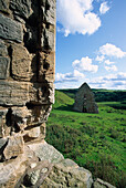 Detail des Crichton Castle im Sonnenlicht, East Lothian, Schottland, Grossbritannien, Europa