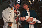 Baptism in the minister, Monastery Andechs, Alpine Upland Bavariy, Germany