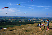 Paragliding am Menez Hom, Bretagne, Frankreich Bretagne, Frankreich