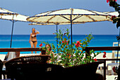 Beach bar at beach of Santa Maria, Sal, Cape Verde Islands, Africa