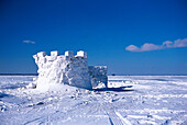 Icecastle, Winter, St. Lawrence River Prov. Quebec, Canada
