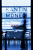 Restaurant im Museum d. Moderne, Kantin Moneo, über Hafen von Stockholm, Schweden