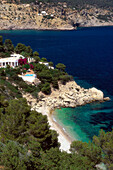 Mansion at the south coast in the sunlight, Ibiza Spanien, Europe