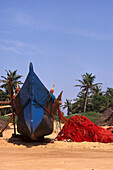 Fischerboote, Strand von Calangute Goa, Indien