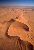 Aerial view of star shaped dunes at Naukluft Park, Namibia, Africa