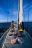 Sailing boat near Deux Pitons, St. Vincent, Grenadines