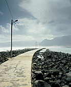 Promenade entlang der Strand, Mole, Baia da Gatas, Sao Vicente, Kapverden