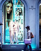 Versace boutique, Via Montenapoleone, shopping district Quadrilatero, Milan, Lombardy, Italy