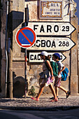 Signs, Old Town, Tavira, Algarve, Portugal