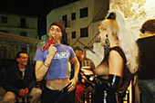 Anna-Maria mit Freund, Club Dome, Ibiza Stadt, Ibiza Balearen, Spanien