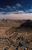 Blick vom Assekrem 2780m, , Hoggar Gebirge, Sahara Algerien