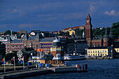 Hafen, Zentrum von Helsingborg, Faehrfahrt ueber Oeresund Skane, Schweden