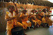 Musiker, Band Tamarii Himene, Public Marché, Papeete, Tahiti Französisch Polynesien