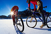Mountainbike, Winter, Oberbayern Deutschland