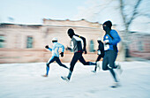 Runners in Omsk, Siberia, RUS