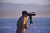 Woman with video camera, Filming, South Africa