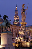 Parliament, Pallas Athene Fountain, Vienna, Austria Europe