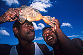 Coconut leaf fishing, Yoroma Island, Yasawa Islands Fiji