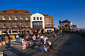Relaxing at The Point, Old Portsmouth, Hampshire, England