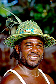 Man with Palm Leaf Hat, St. George´s, Grenada Caribbean