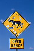 Open Range Sign, Nevada USA