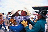 Wild Horse Race Winners, Ceyenne Frontier Days , Rodeo, Cheyenne, Wyoming, USA