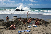 Thermalwasser, Hot Water Beach, Coromandel Peninsula, Nordinsel, Neuseeland