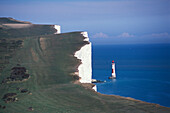 Chalk Cliffs and Lighthouse, Beachy Head, Near Eastbourne, East Sussex, England