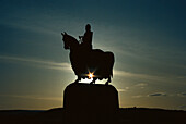 Reiterstatue, Bannockburn Monument, Central, Schottland, Großbritannien