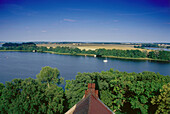 View on Mueritz Lake, Mecklenburgian Lake District, Mecklenburg-Western Pomerania, Germany