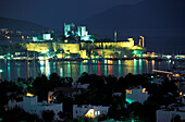 Festung Kastell am Abend, Bodrum, Türkei